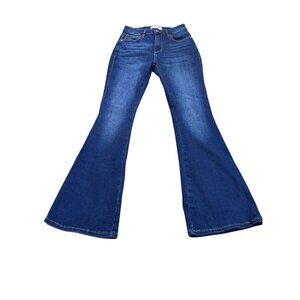 Vipones Womens Flare Jeans Size 2 Blue Denim Cotton Blend